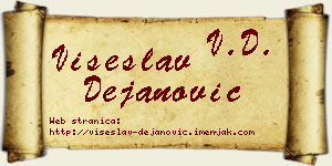 Višeslav Dejanović vizit kartica